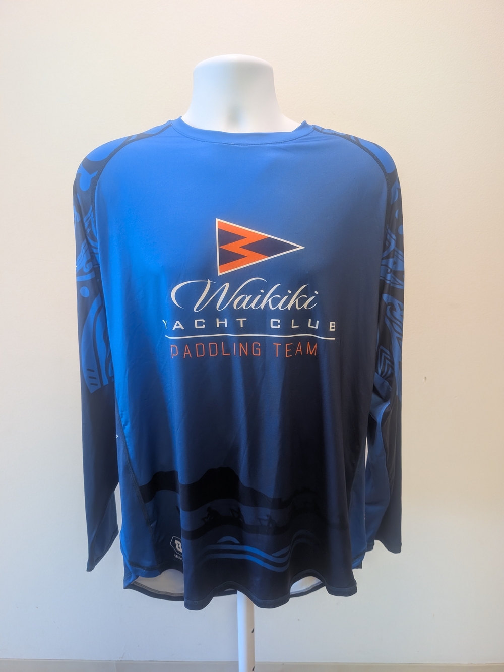Men's Blue Paddling Team Rash Guard